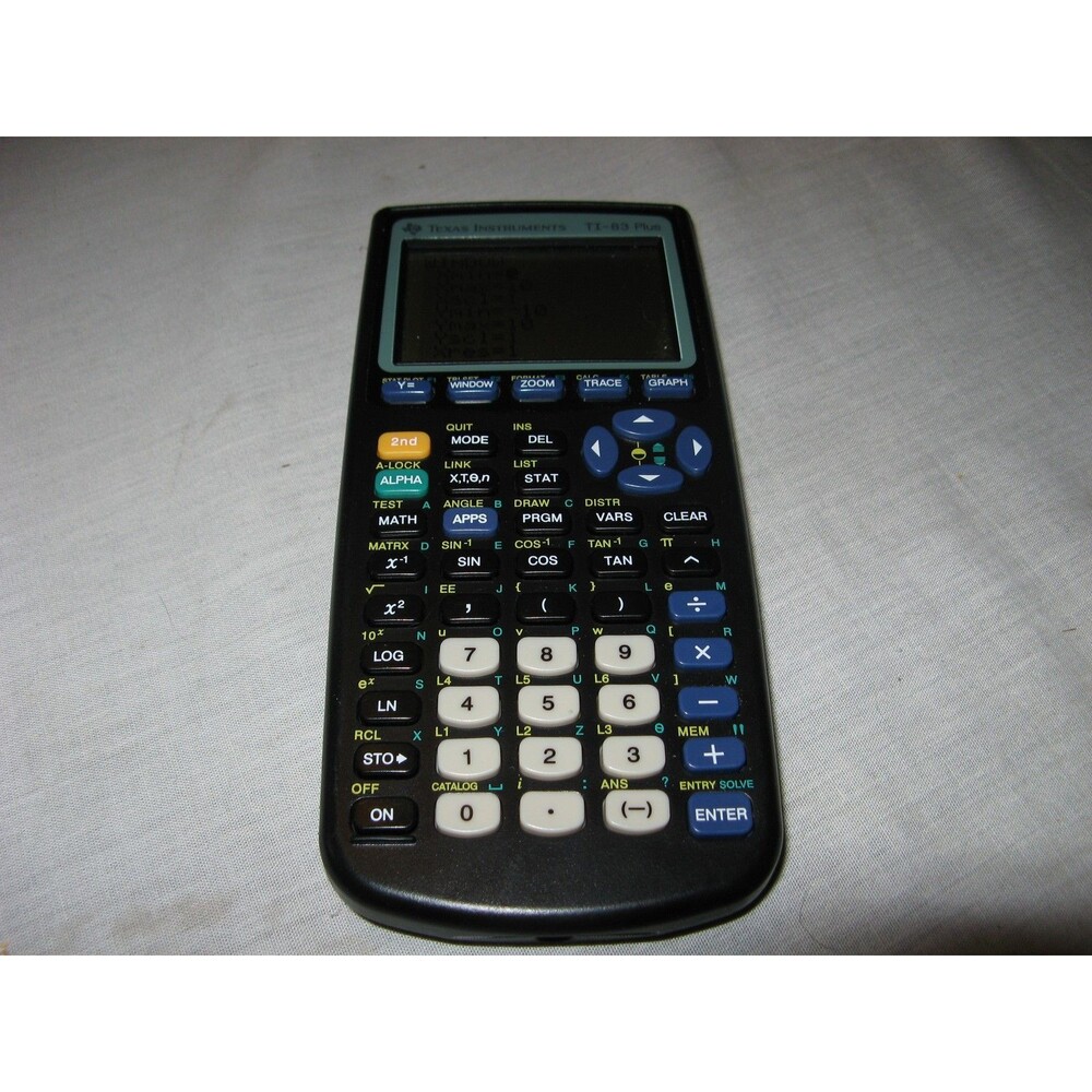 Texas Instruments TI-83 Plus Black Graphing Calculator Tested Works